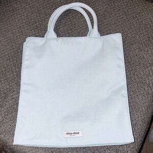 Miu Miu Beauty Sky Blue Tote Bag